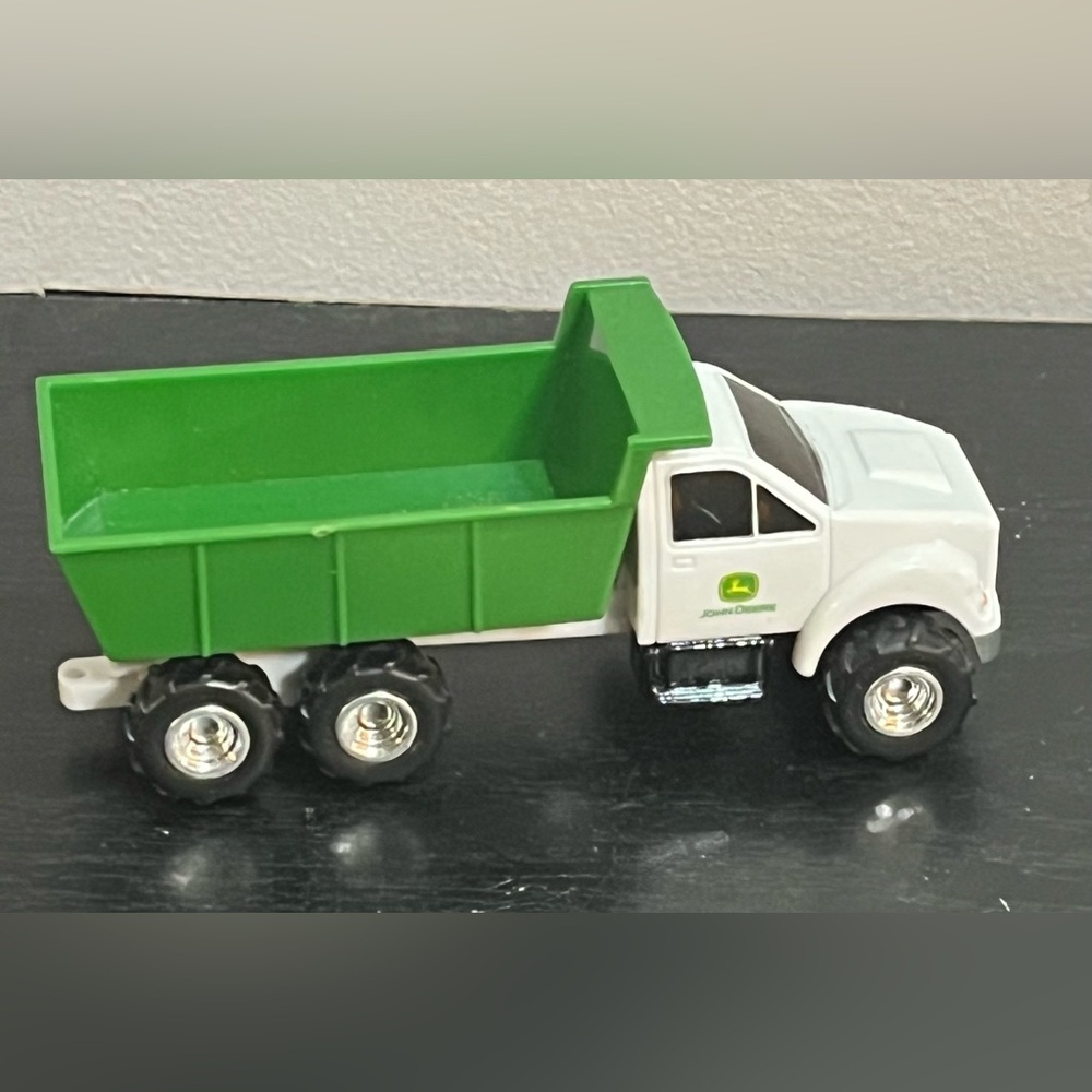 John Deere Green and White Construction Toy Truck